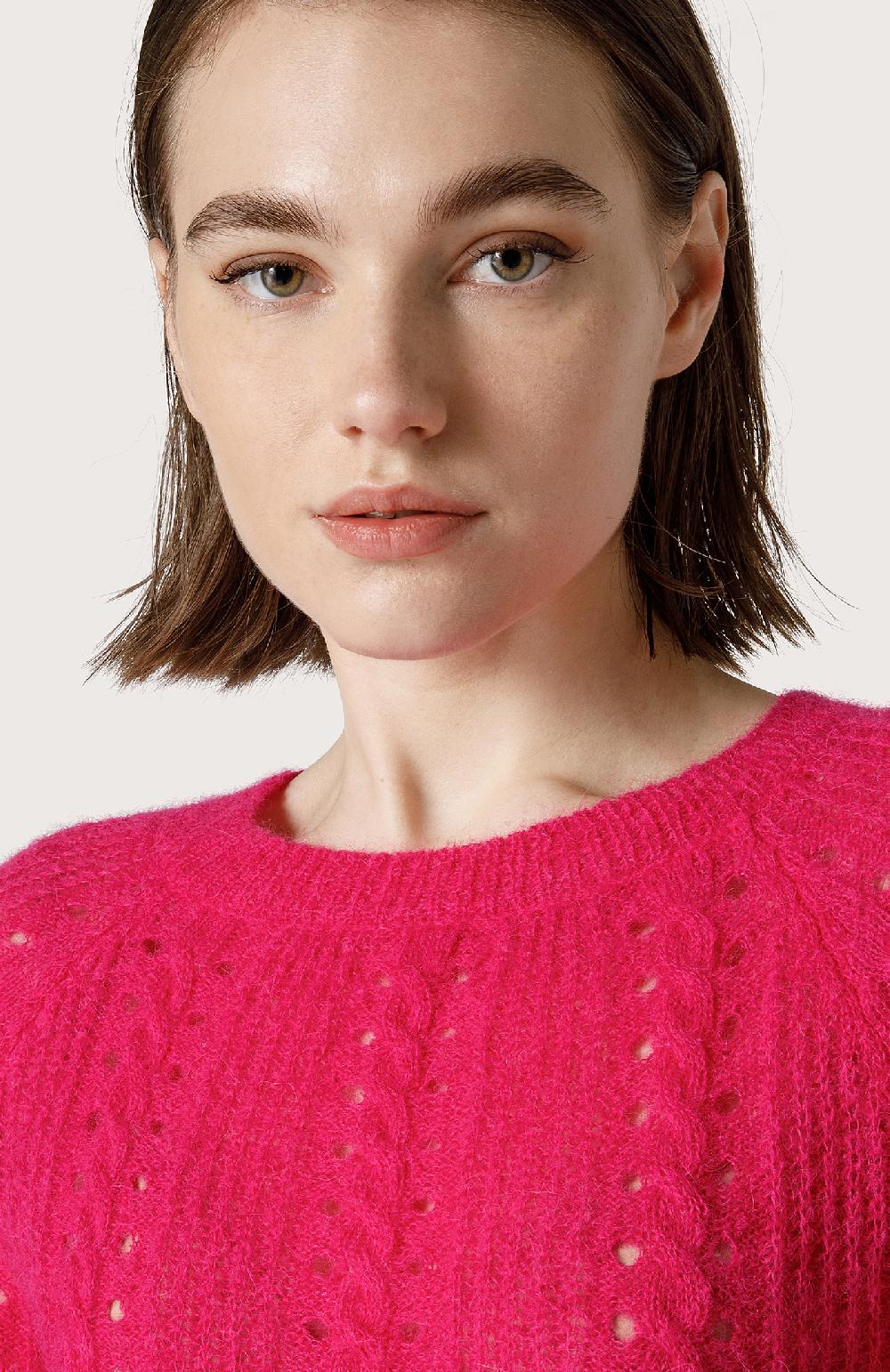 Seventy Maglia girocollo con mohair - Col. Rosa Economico