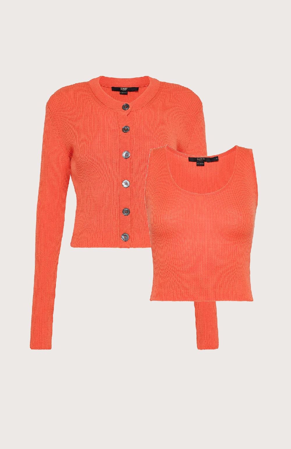 Seventy Twin set aderente - Col. Arancione Outlet