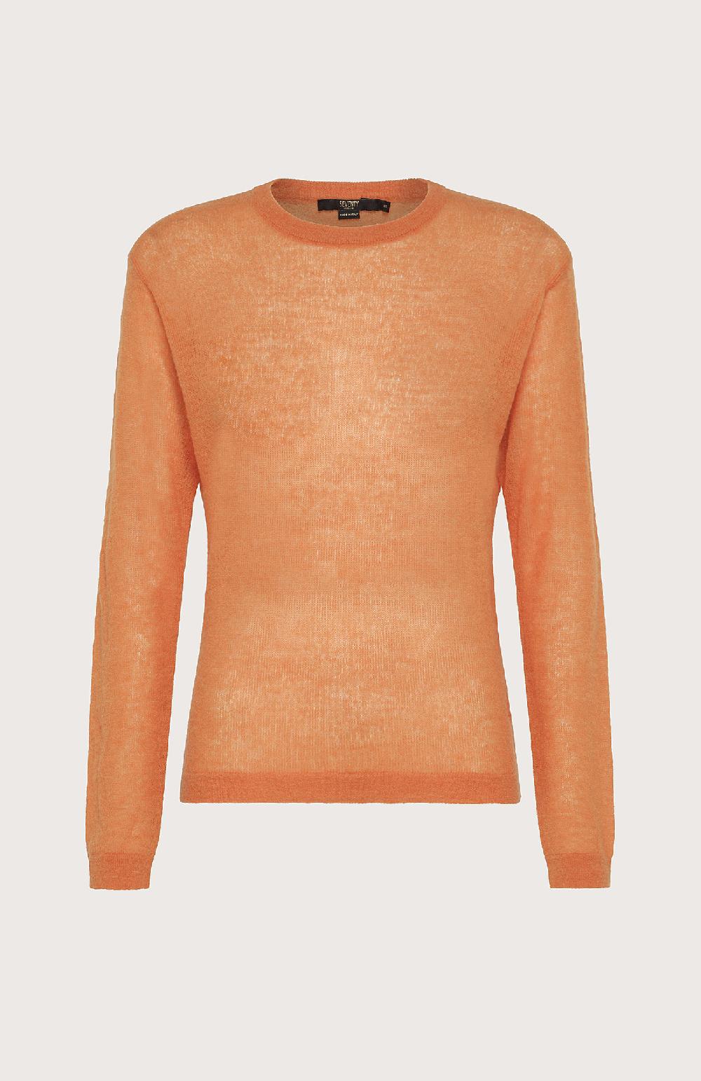 Seventy Maglia girocollo con alpaca - Col. Arancione Vendita Calda