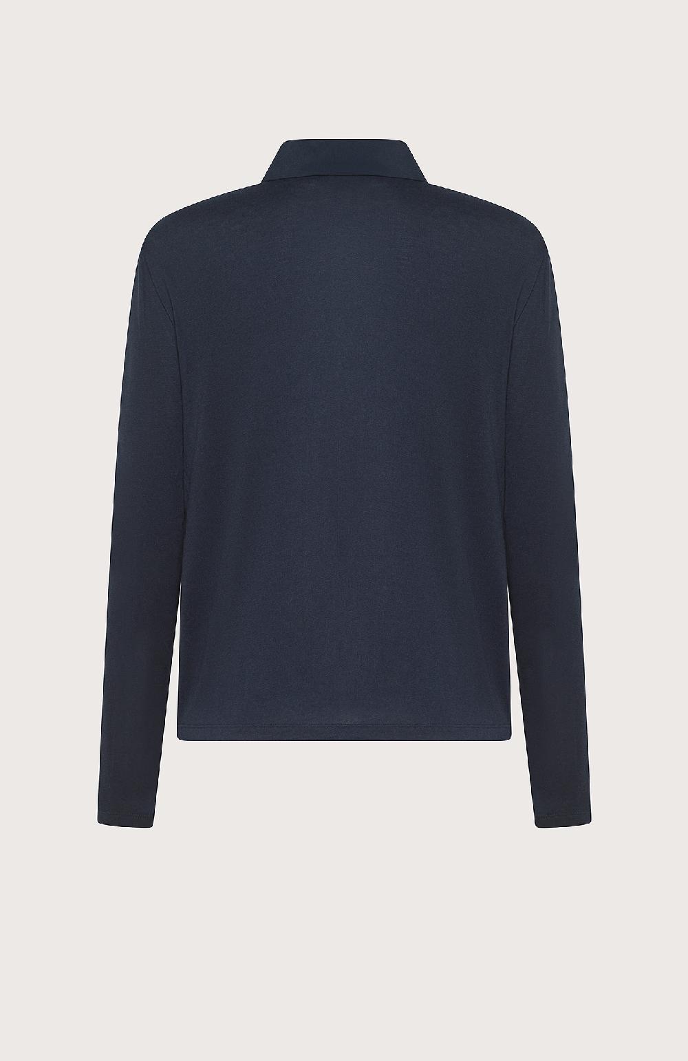 Seventy Polo slim fit bimateriale - Col. Blu Nuova