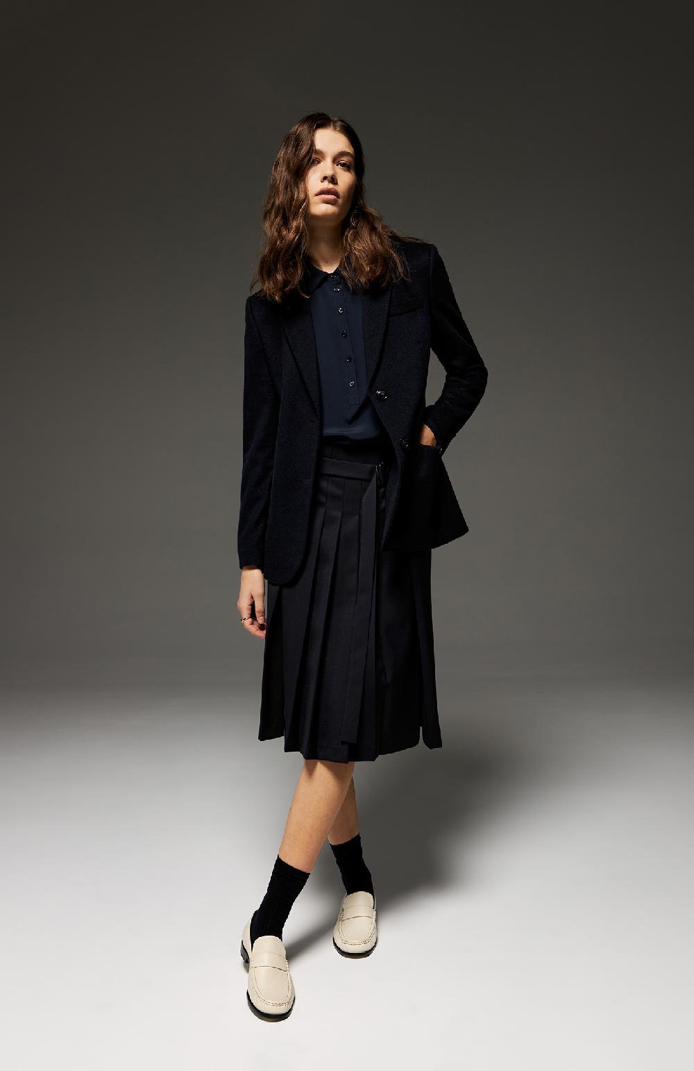 Seventy Polo slim fit bimateriale - Col. Blu Nuova