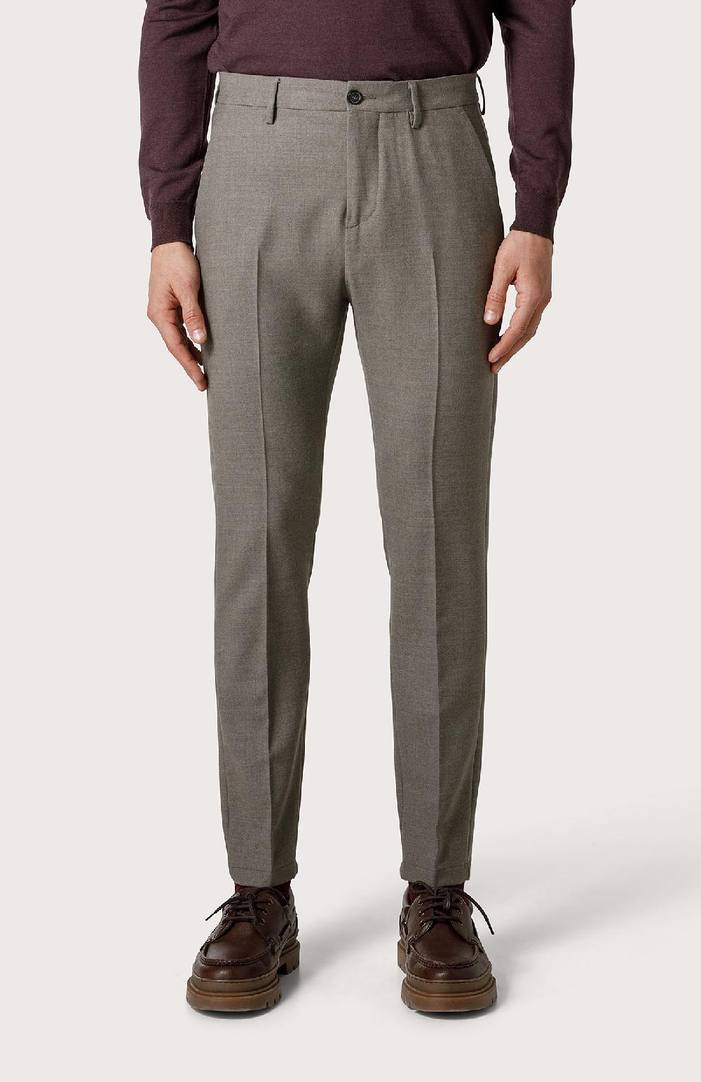 Seventy Pantalone chino in lana stretch - Col. Marrone Offerta Giorno del Papà