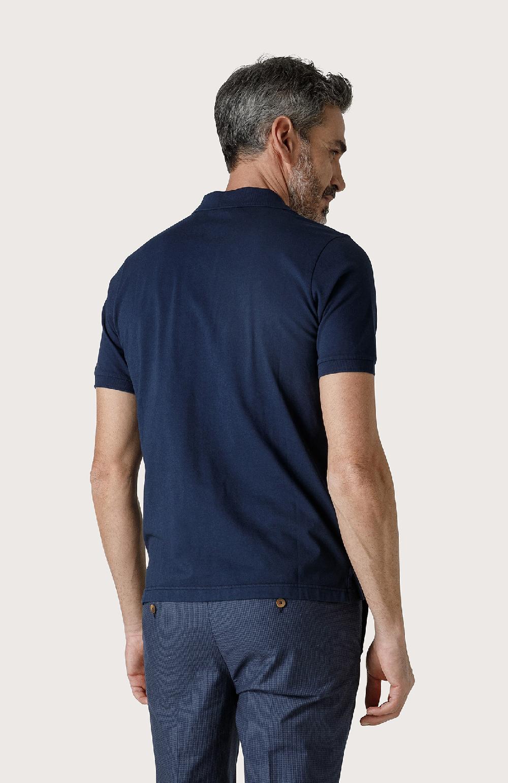 Seventy Polo stretch a due bottoni - Col. Blu Online Outlet