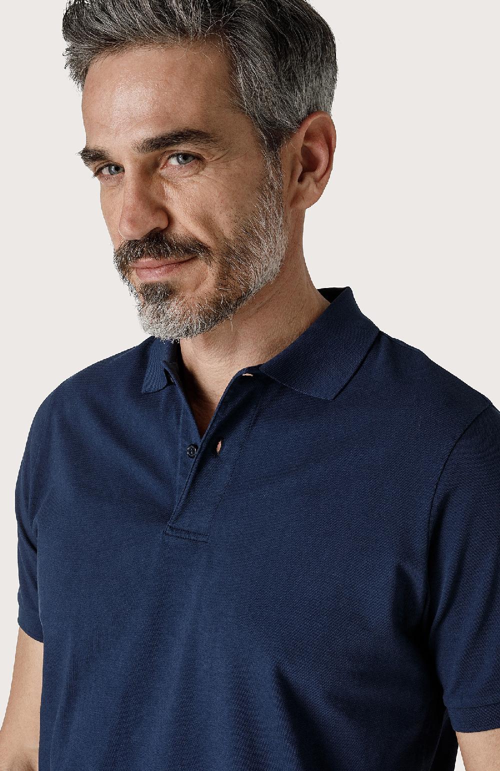 Seventy Polo stretch a due bottoni - Col. Blu Online Outlet