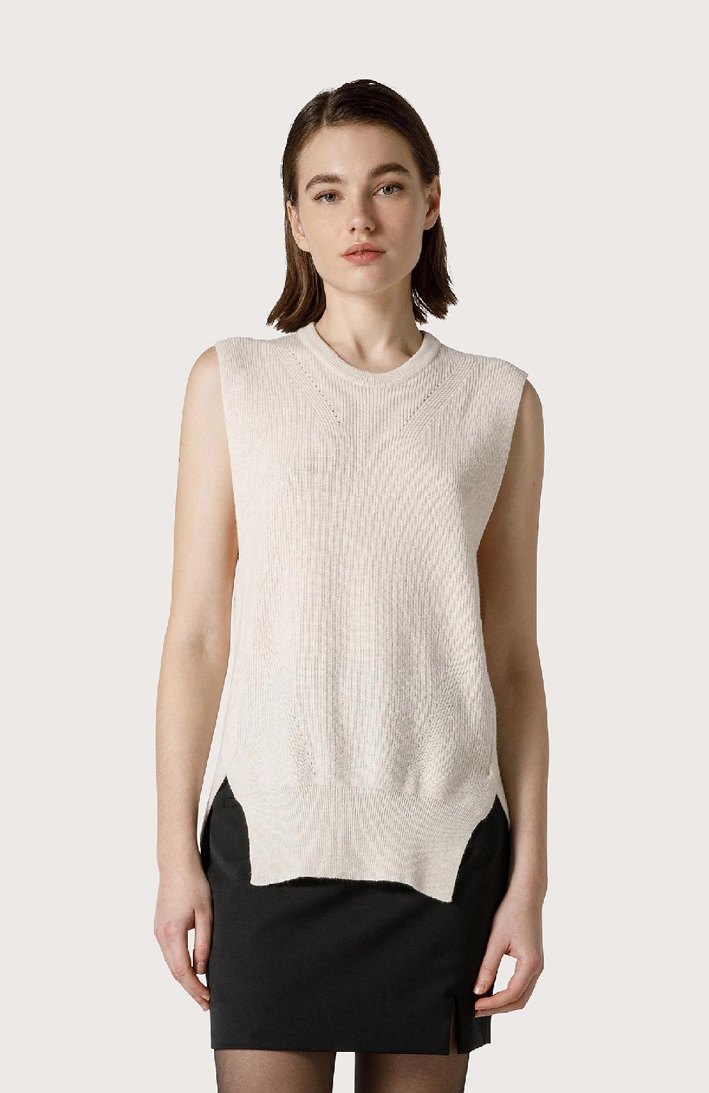 Seventy Maglia smanicata in misto cashmere - Col. Bianco Bestseller