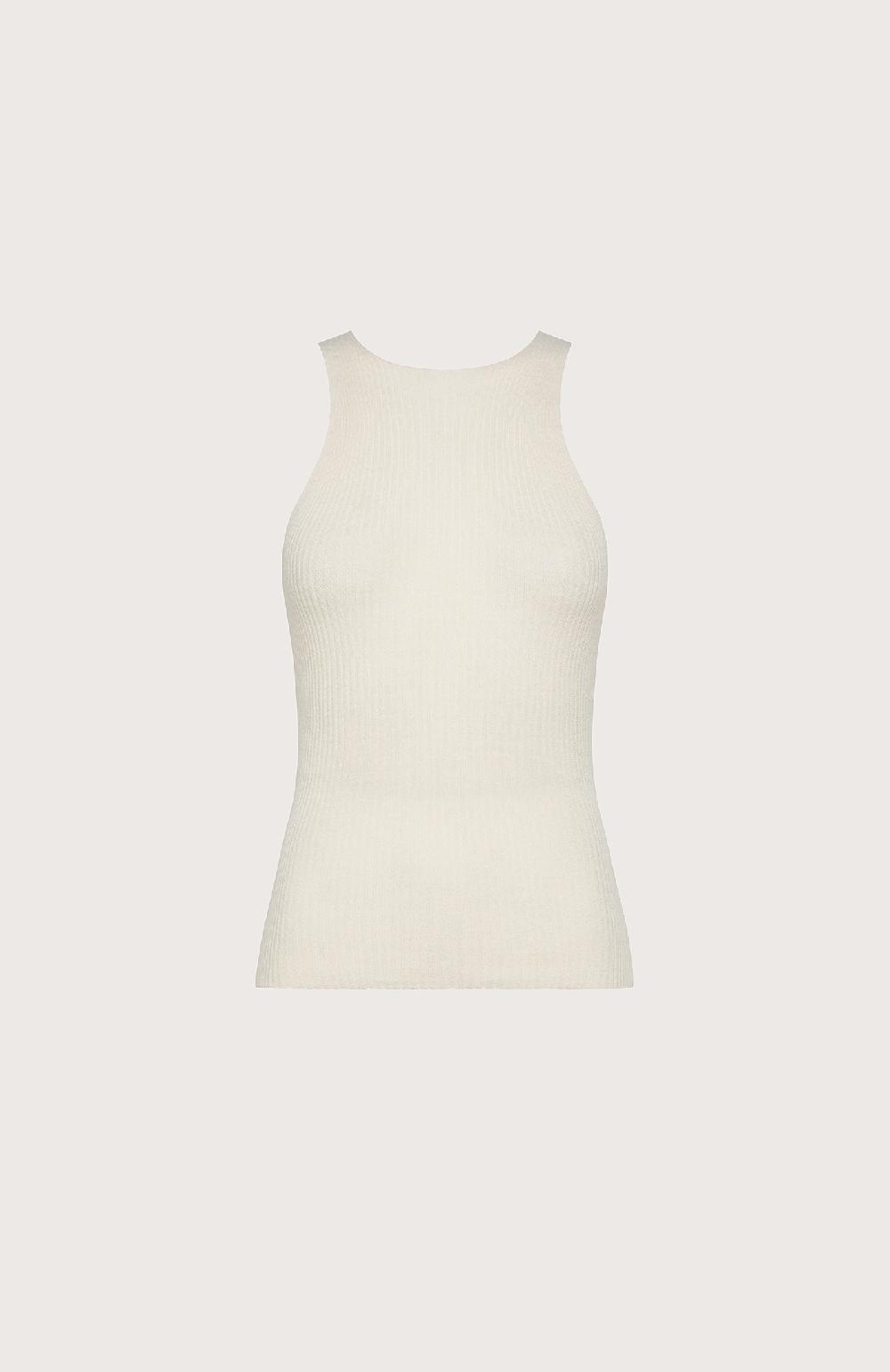 Seventy Top in maglia a costine - Col. Bianco