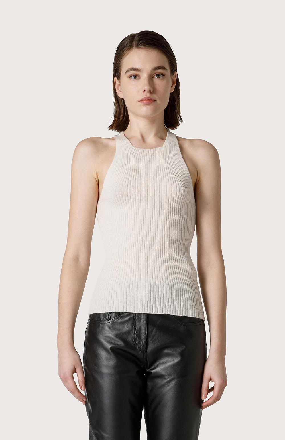 Seventy Top in maglia a costine - Col. Bianco Offerte stagionali