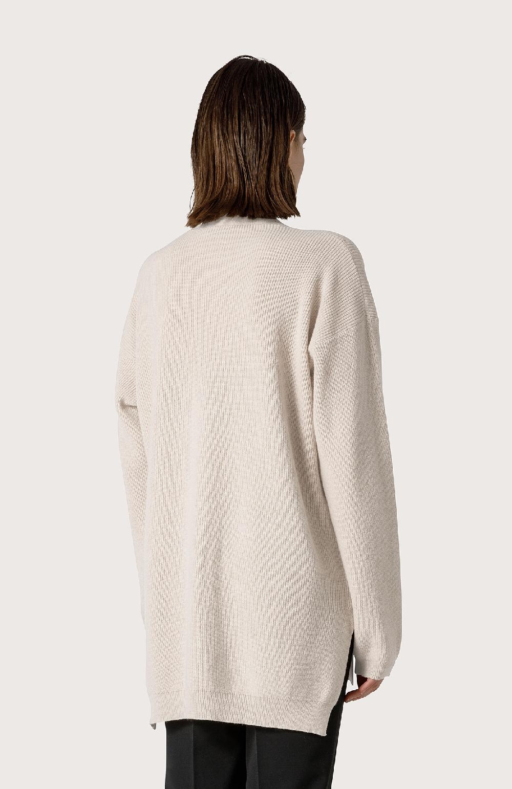 Seventy Cardigan over in misto cashmere - Col. Bianco Liquidazione