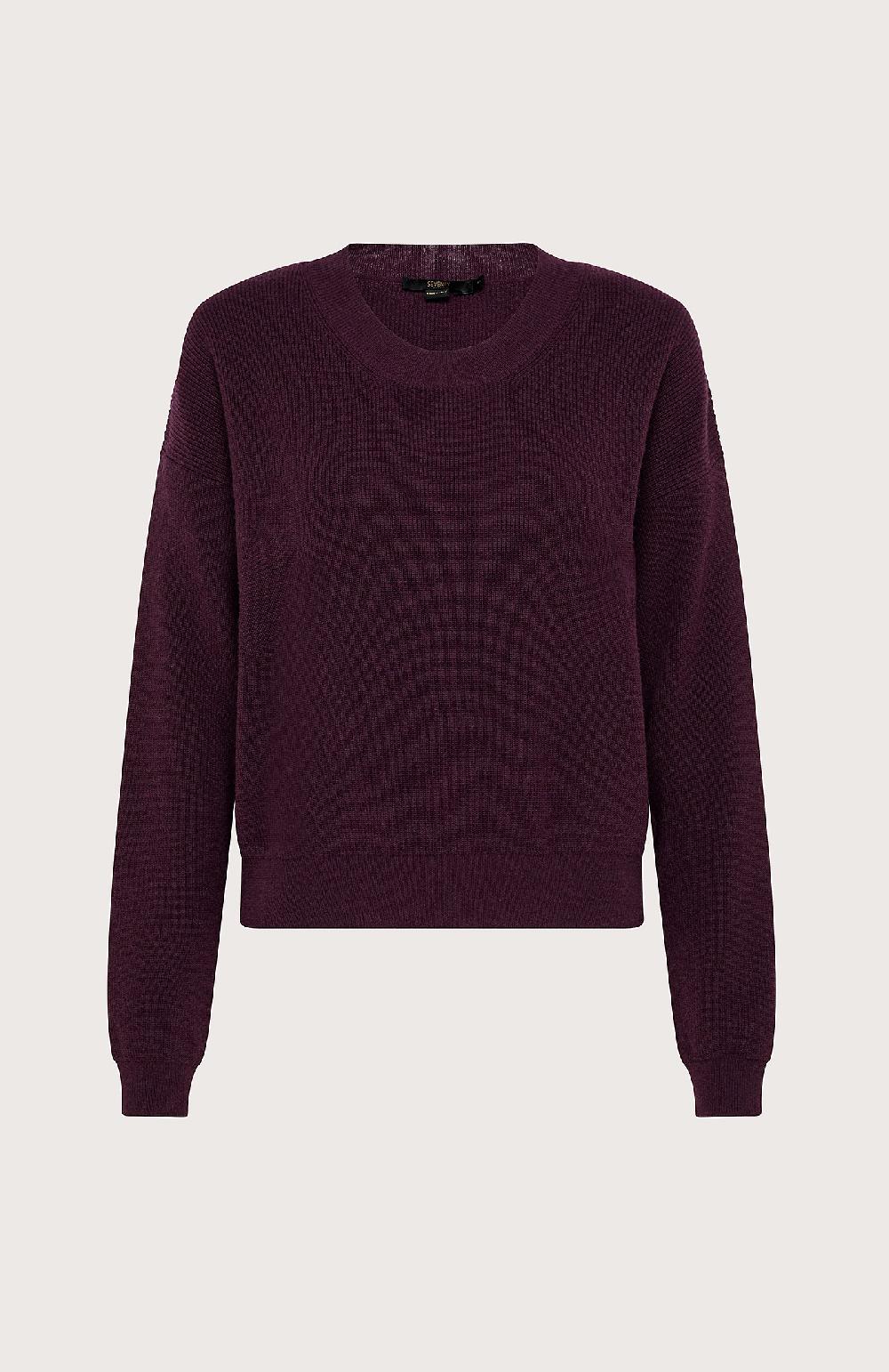 Seventy Maglia girocollo in misto cashmere - Col. Viola Prezzo basso