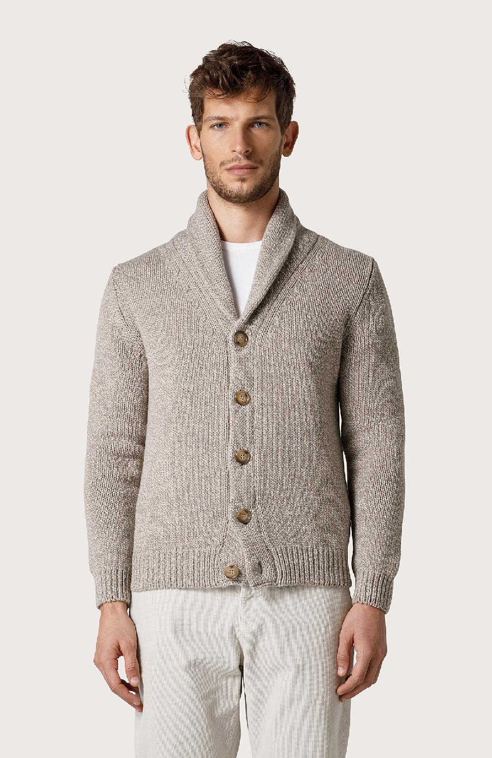 Seventy Cardigan con collo a scialle - Col. Neutro ACQUISTA ORA