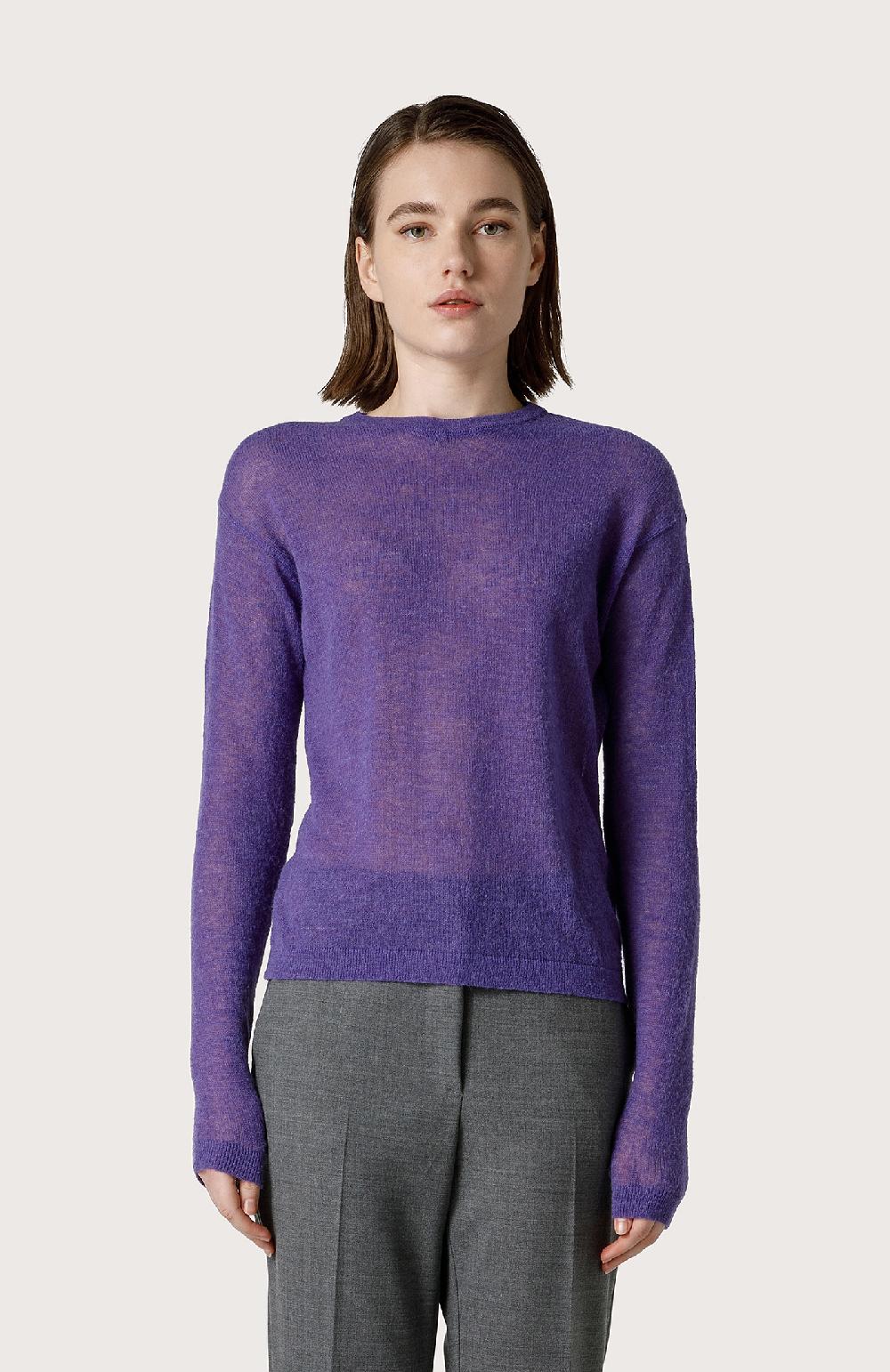 Seventy Maglia girocollo con alpaca - Col. Viola Fino al 60% di sconto