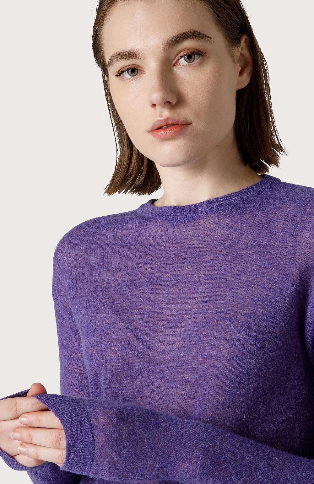 Seventy Maglia girocollo con alpaca - Col. Viola Fino al 60% di sconto