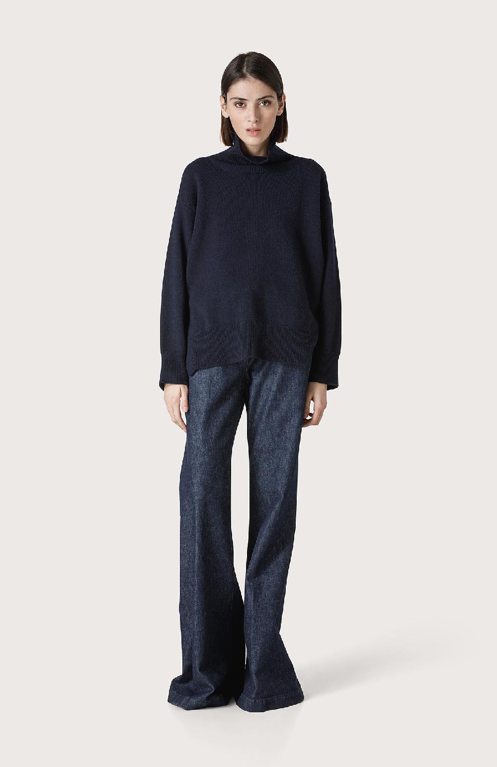 Seventy Maglia over a collo singolo - Col. Blu Officina