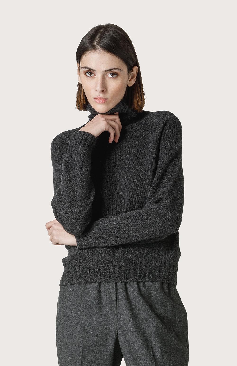 Seventy Maglia cashmere a collo alto - Col. Grigio Esporta salva
