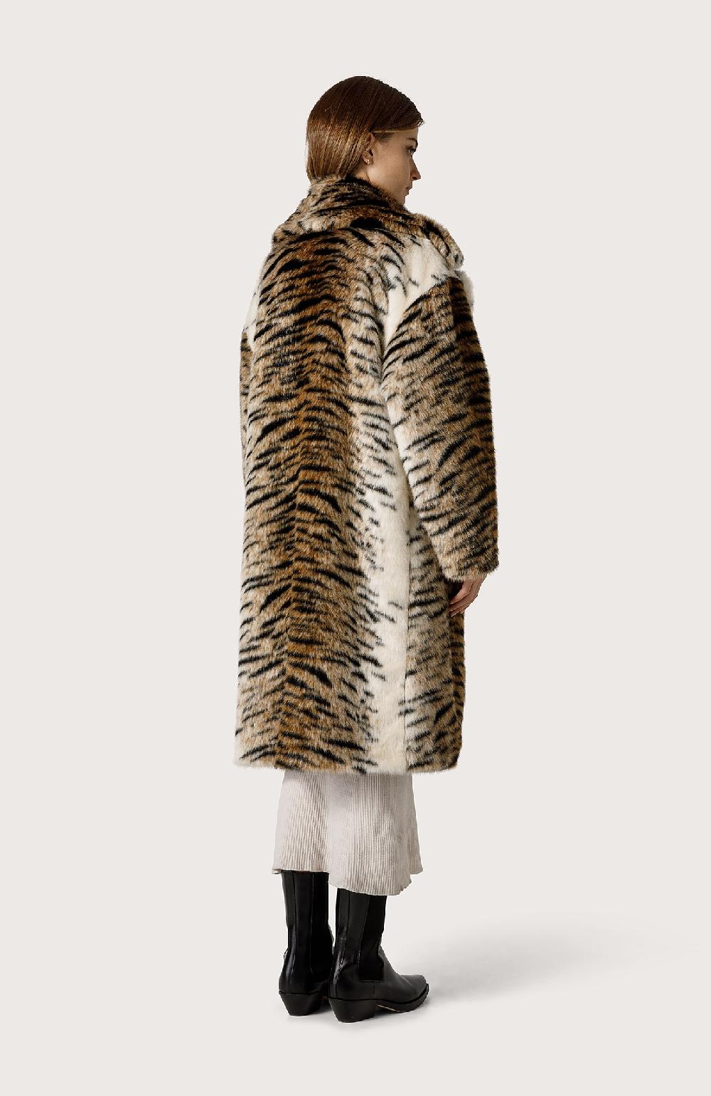 Seventy Cappotto in eco pelliccia animalier - Col. Marrone Qualità