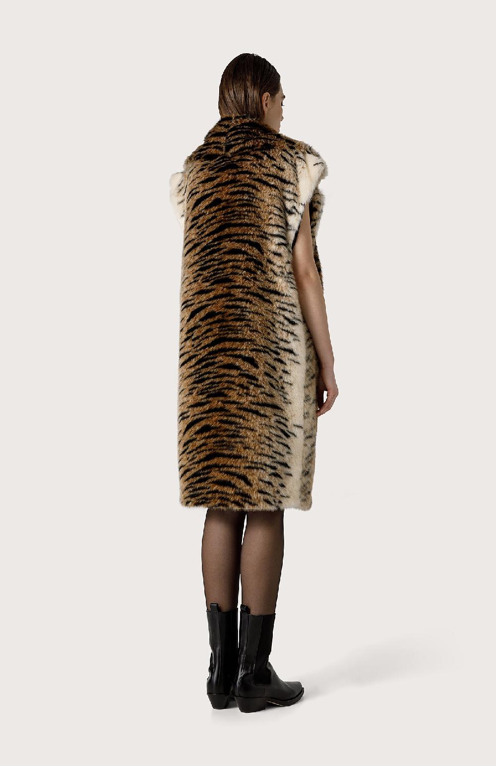 Seventy Maxi gilet in eco pelliccia - Col. Marrone Vendita