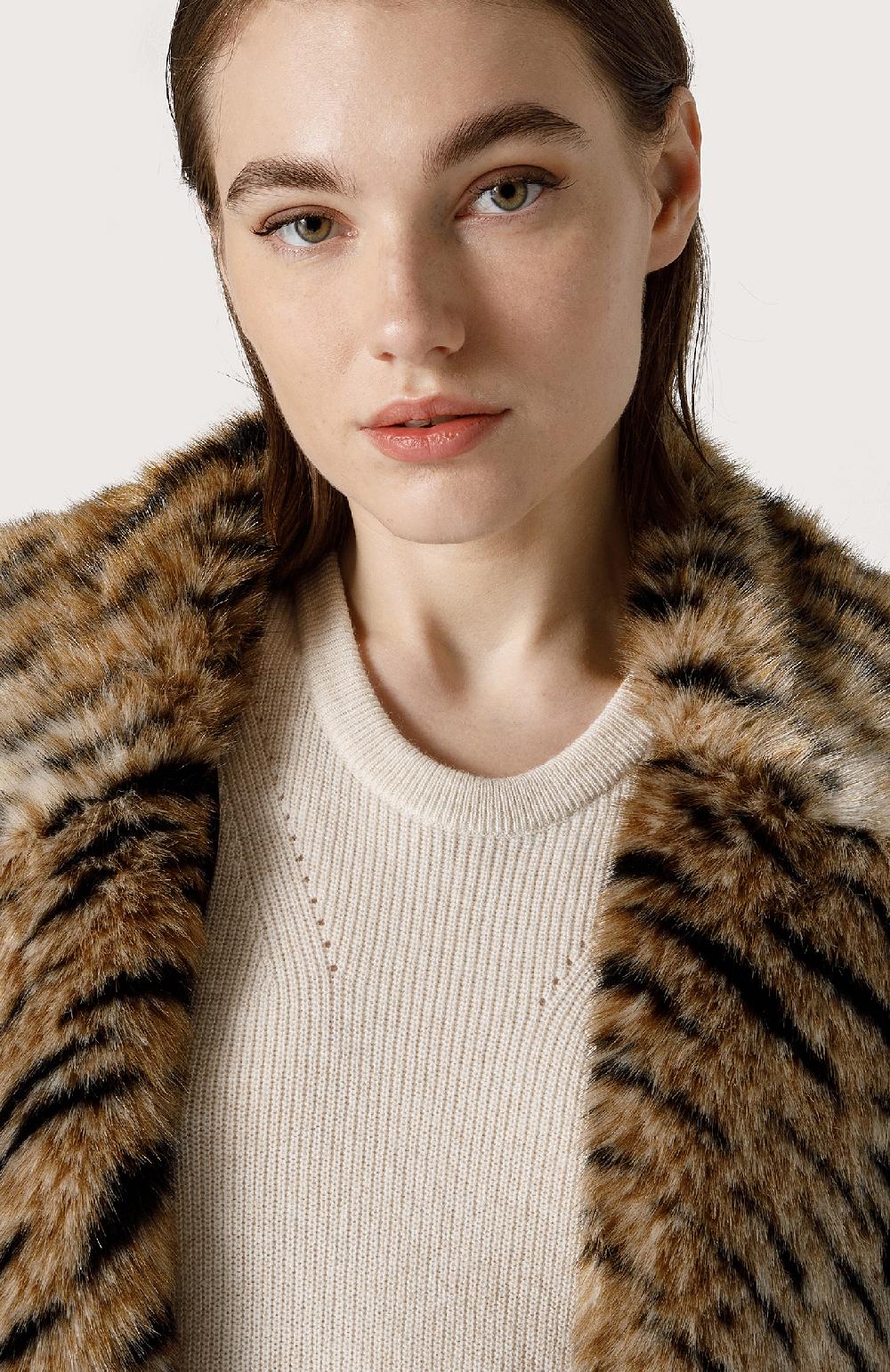 Seventy Maxi gilet in eco pelliccia - Col. Marrone Vendita