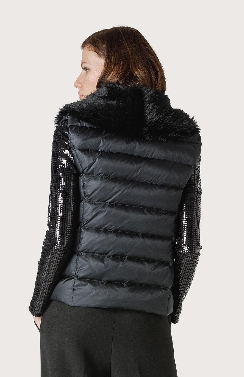 Seventy Gilet con collo in ecopelliccia - Col. Nero Promozione