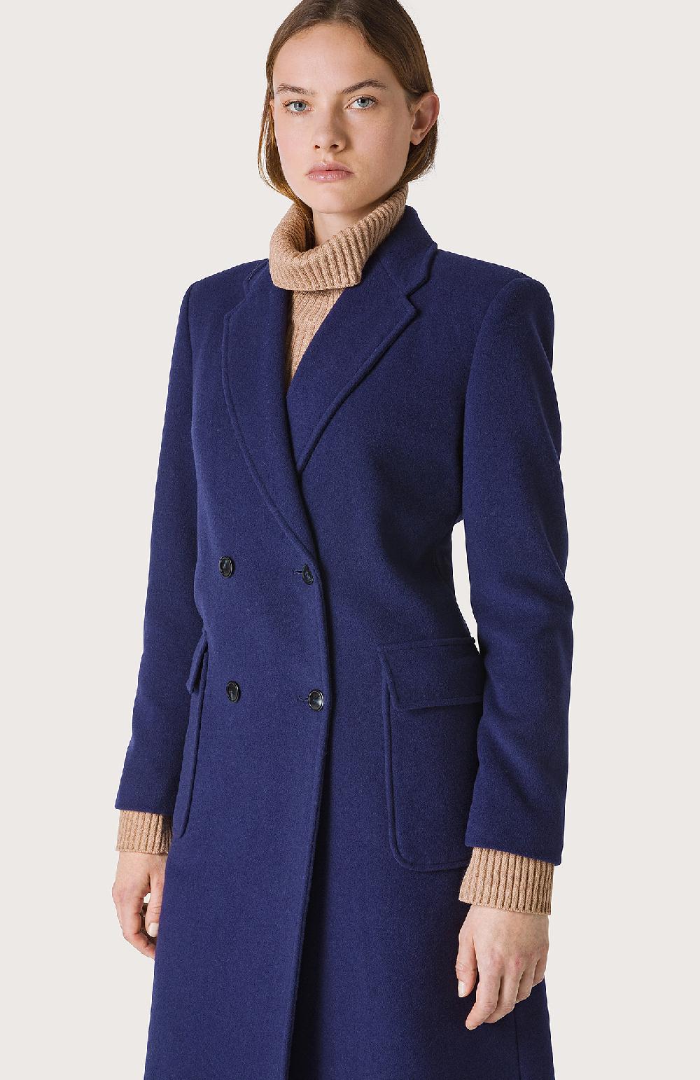 Seventy Cappotto doppiopetto al ginocchio - Col. Blu Affare Del Giorno