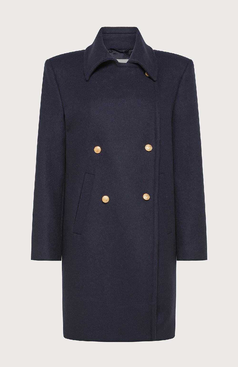 Seventy Cappotto dopppiopetto in panno - Col. Blu Prezzo Ridotto