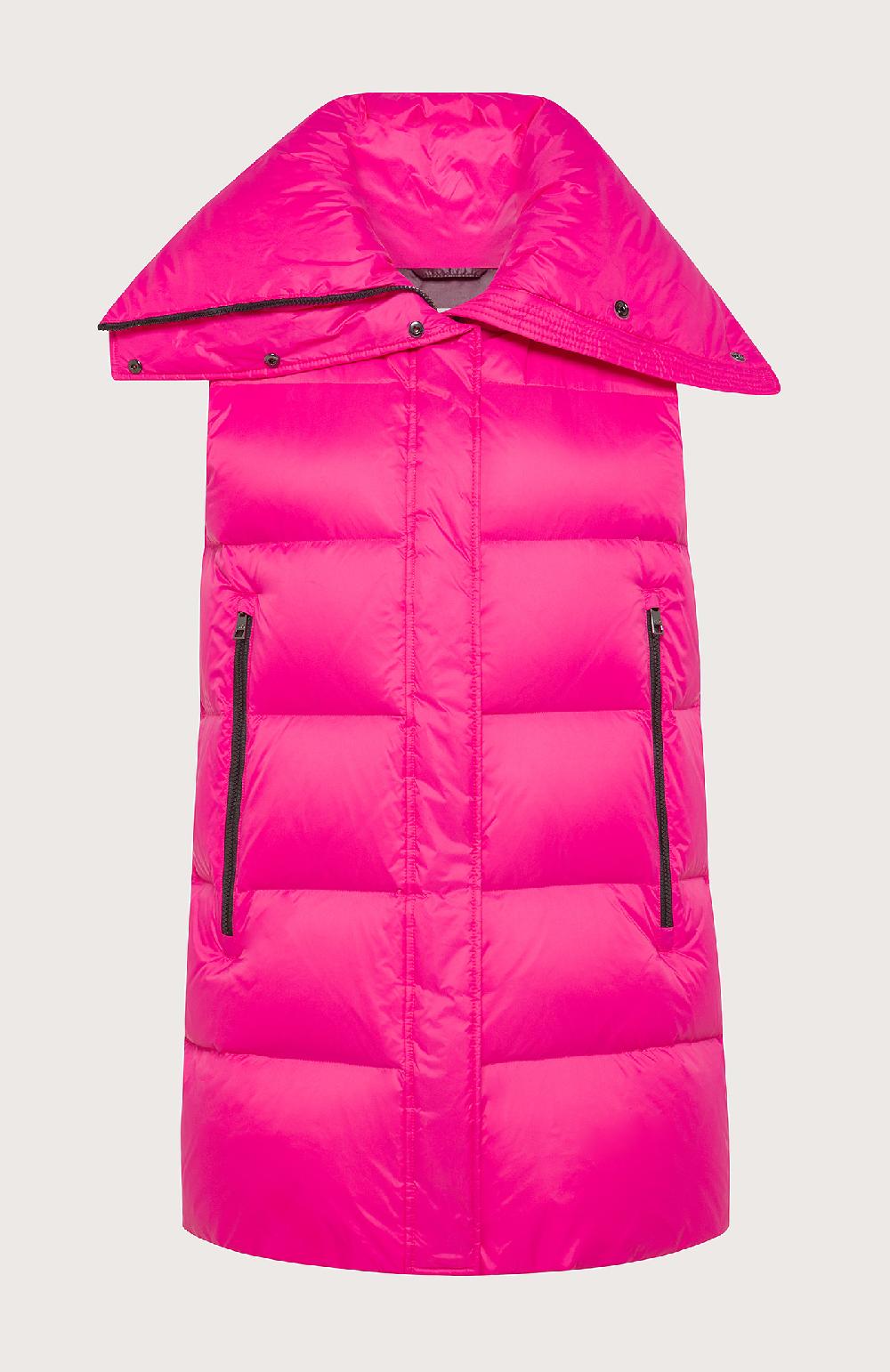 Seventy Gilet trapuntato con collo alto - Col. Rosa Sconto