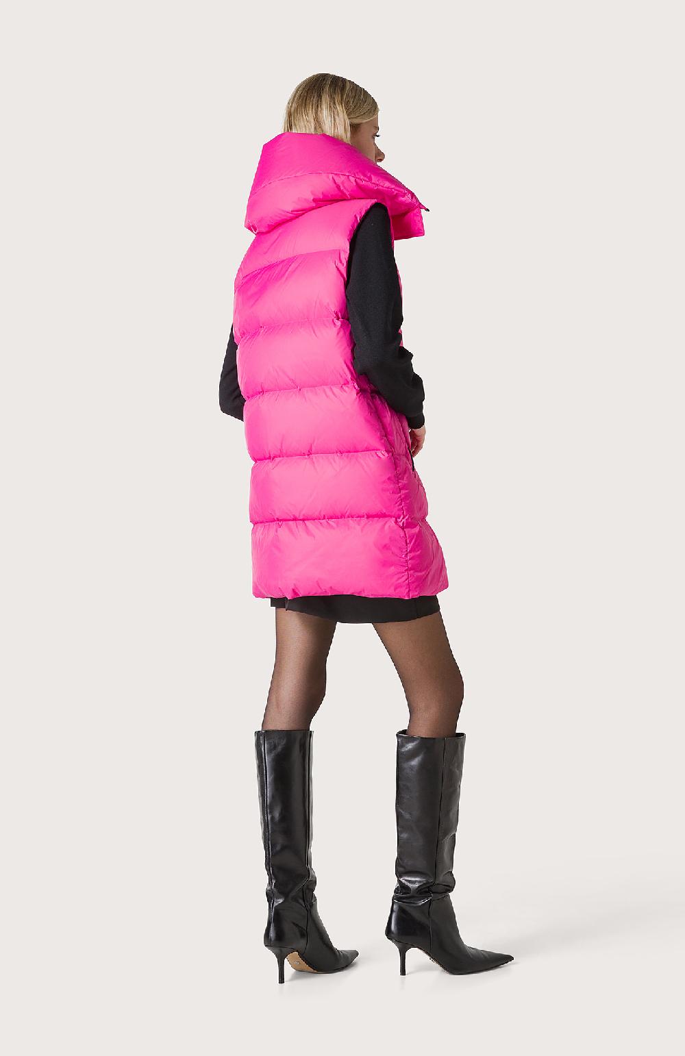 Seventy Gilet trapuntato con collo alto - Col. Rosa Sconto