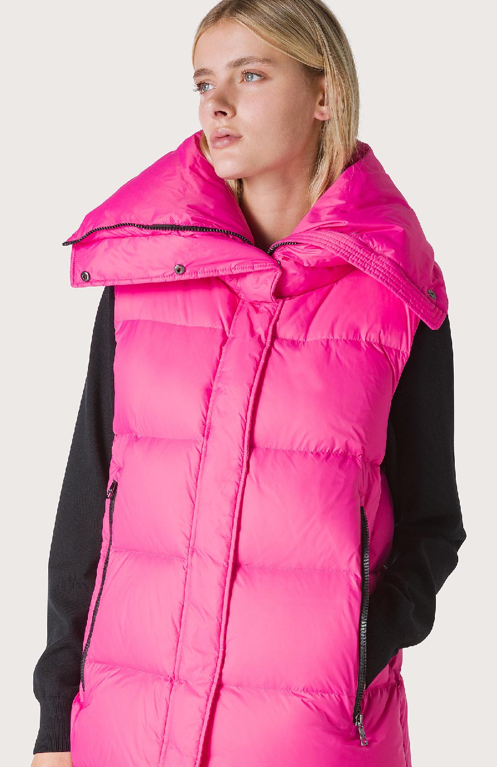Seventy Gilet trapuntato con collo alto - Col. Rosa Sconto