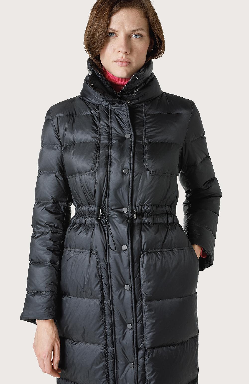 Seventy Piumino lungo abbottonato - Col. Nero Outlet