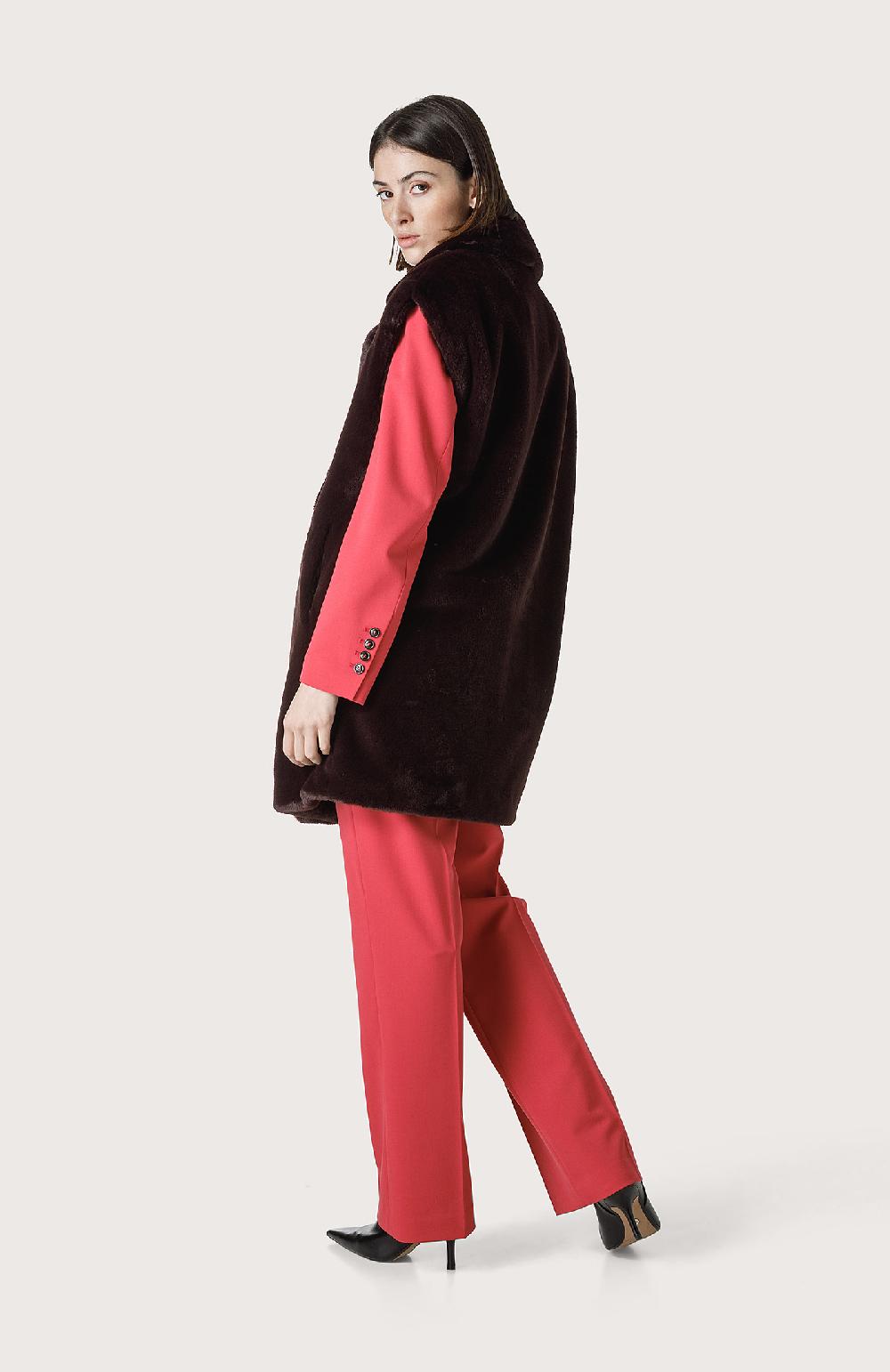 Seventy Gilet in ecopelliccia effetto castoro - Col. Viola Offerte