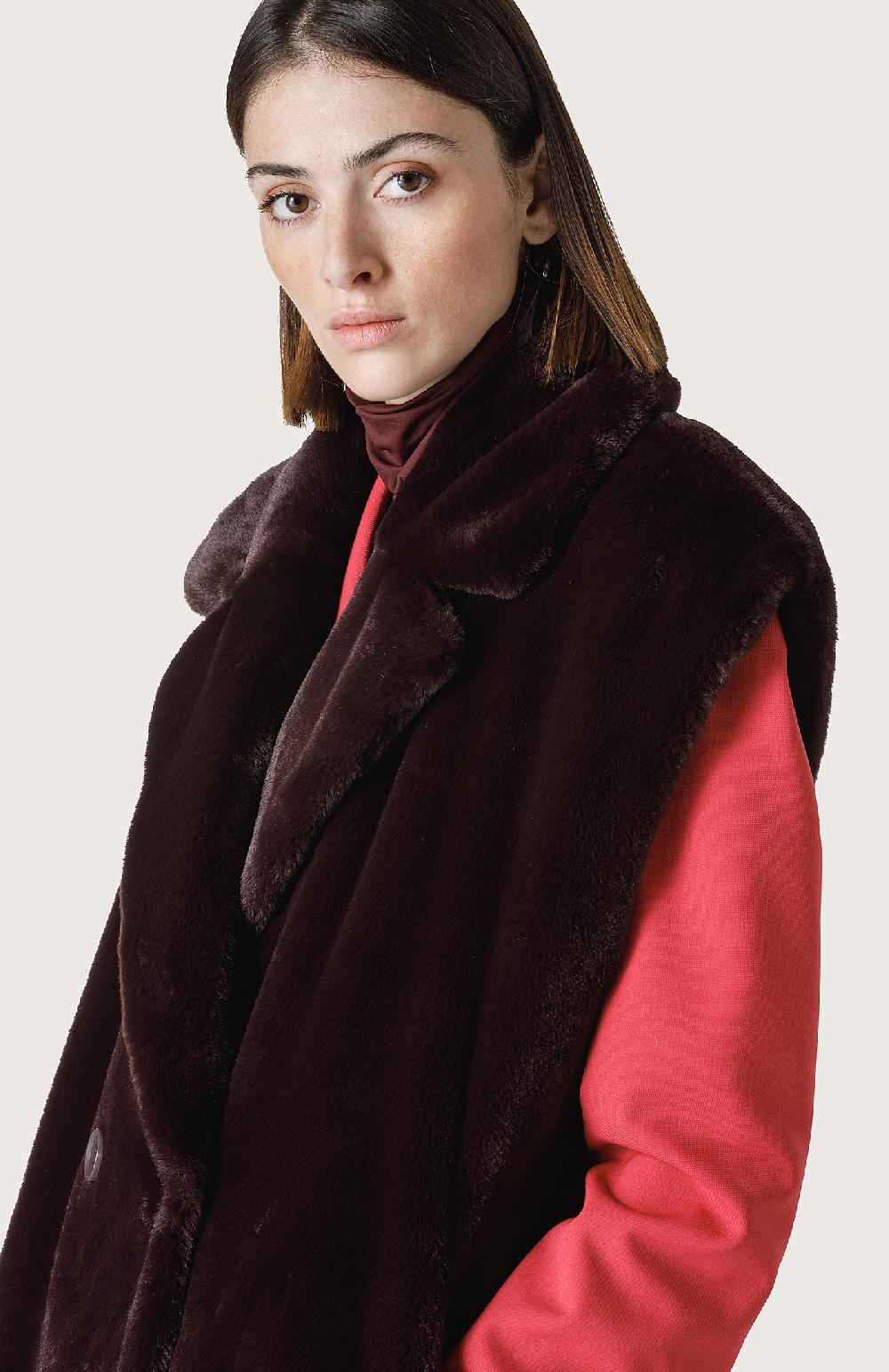 Seventy Gilet in ecopelliccia effetto castoro - Col. Viola Offerte