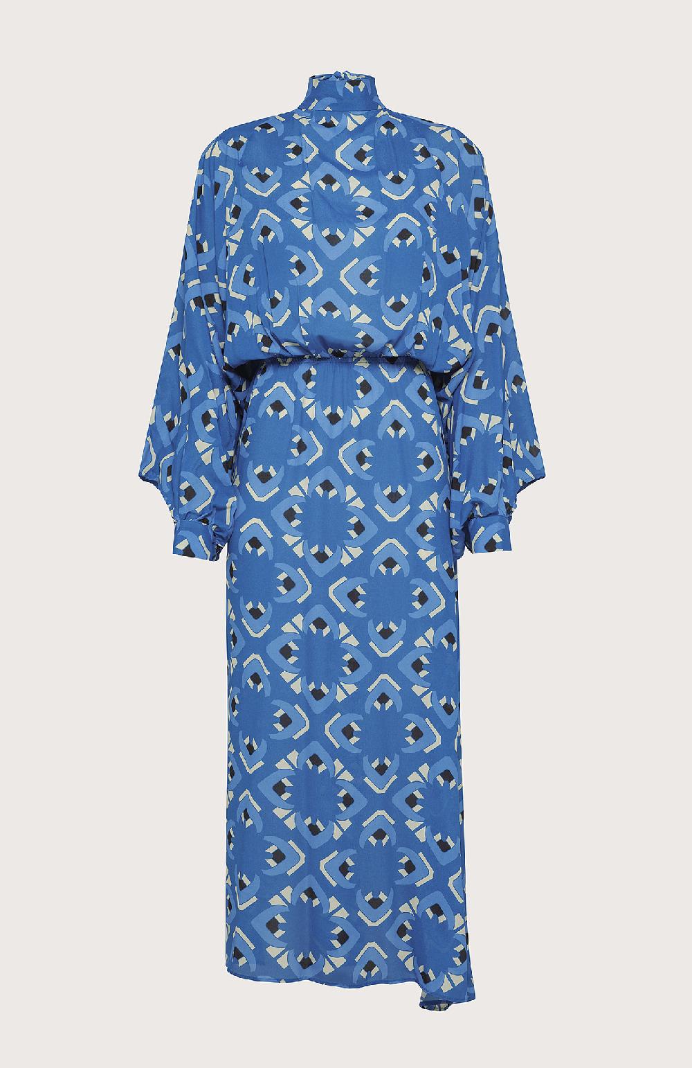 Seventy Abito lungo con elastico in vita - Col. Blu Hotsell