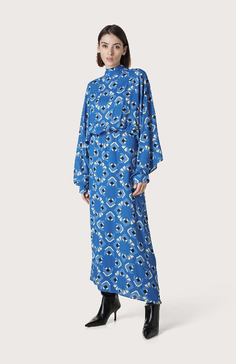 Seventy Abito lungo con elastico in vita - Col. Blu Hotsell
