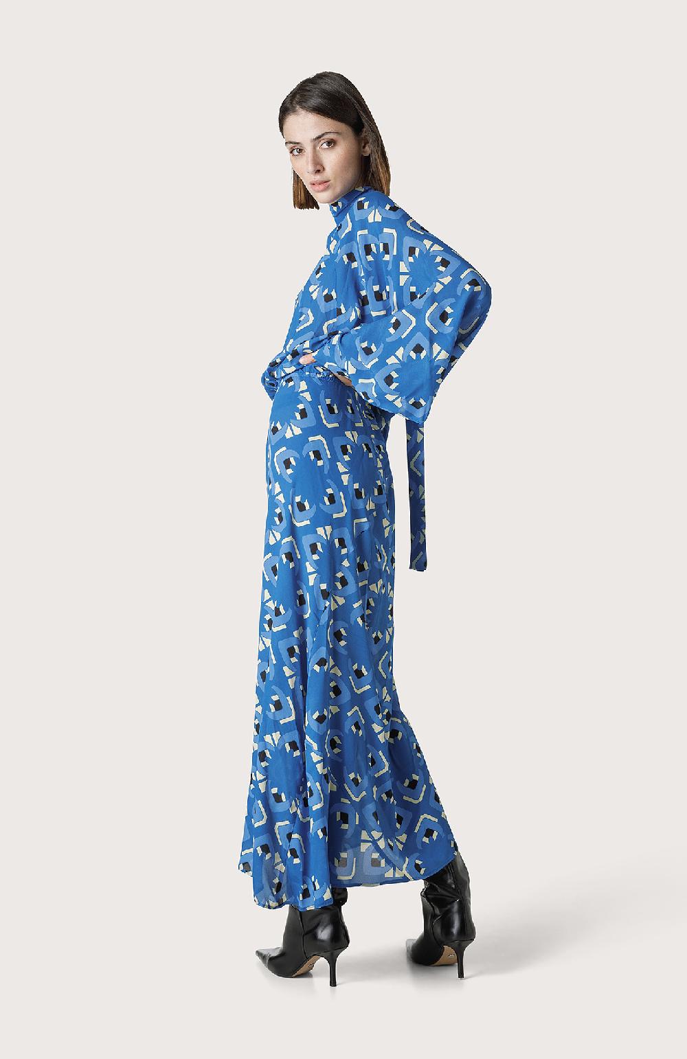 Seventy Abito lungo con elastico in vita - Col. Blu Hotsell