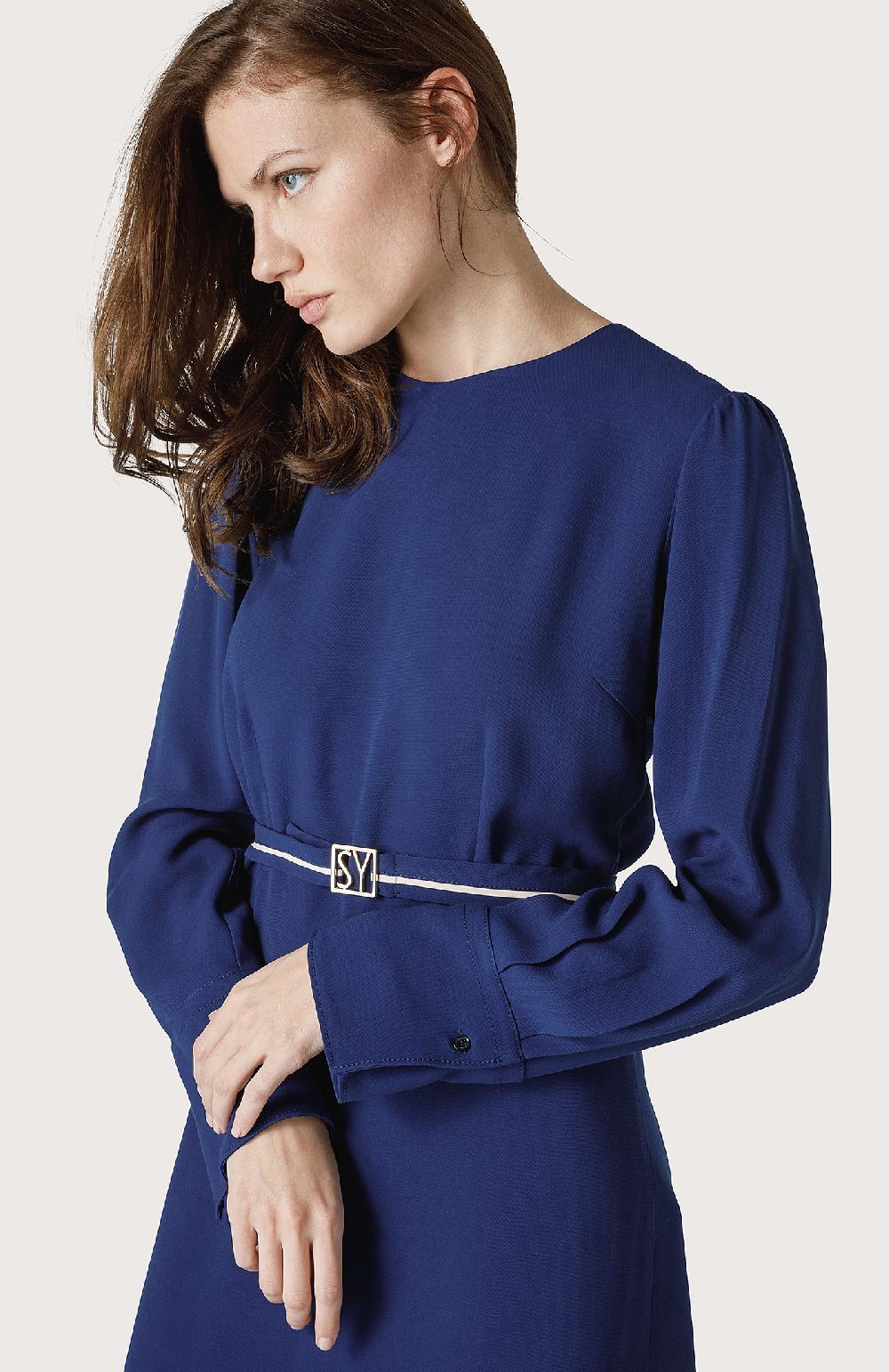Seventy Mini abito con cinturino - Col. Blu Vendita Calda