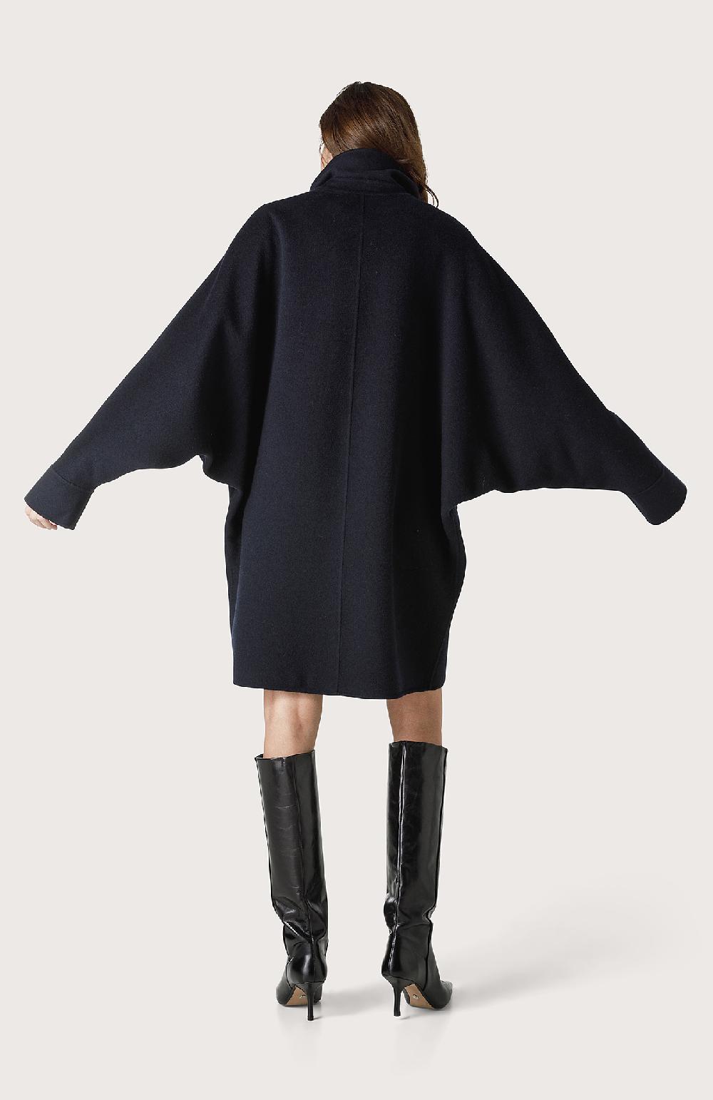 Seventy Cappotto over con manica pipistrello - Col. Blu Offerta speciale