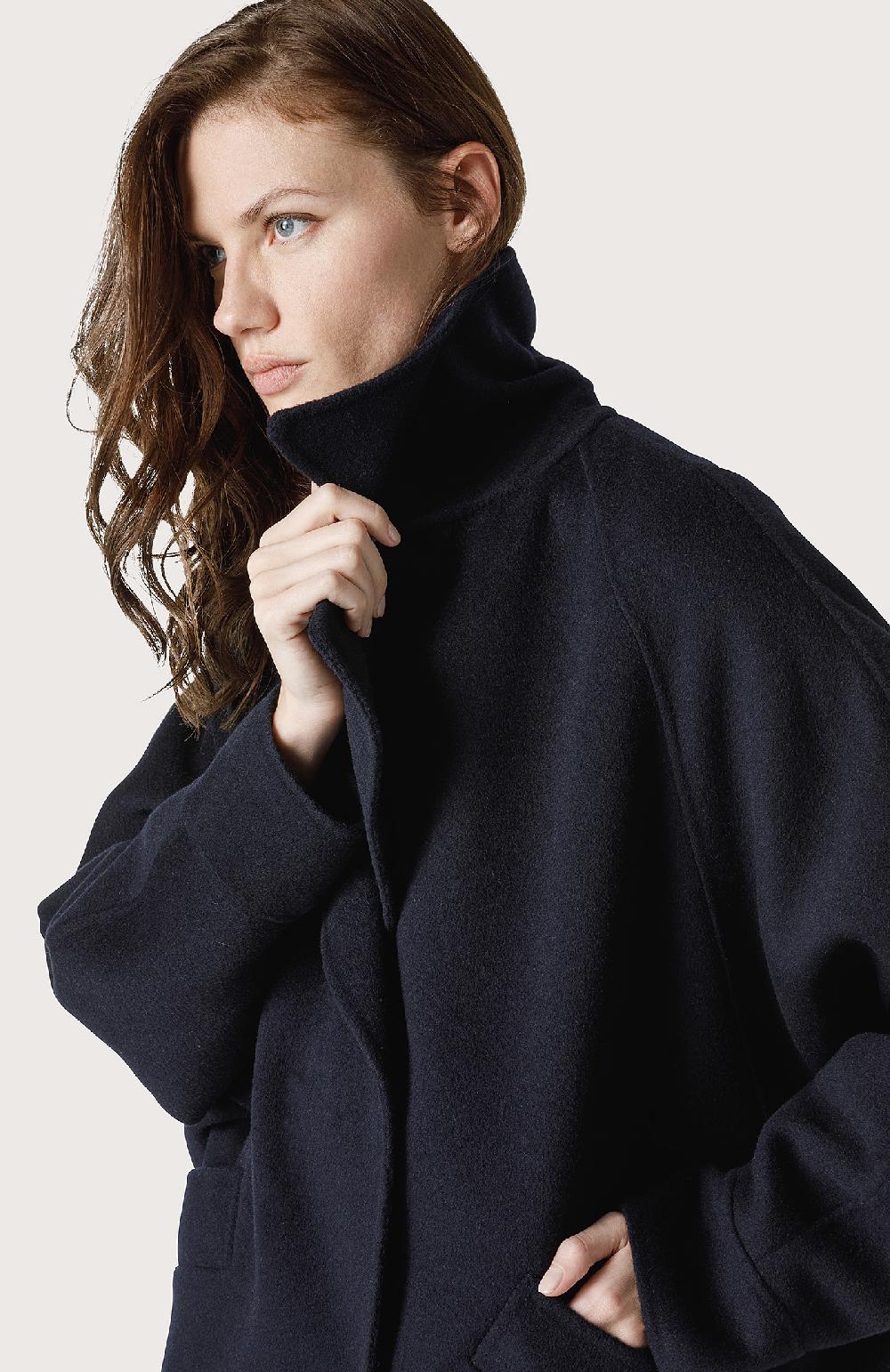 Seventy Cappotto over con manica pipistrello - Col. Blu Offerta speciale