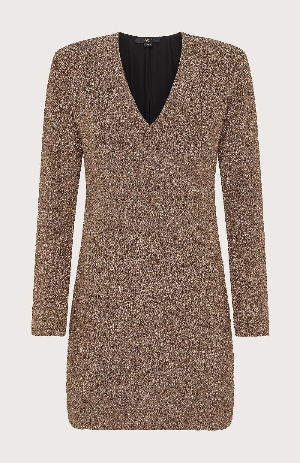 Seventy Abito mini in lurex - Col. Marrone Black Friday