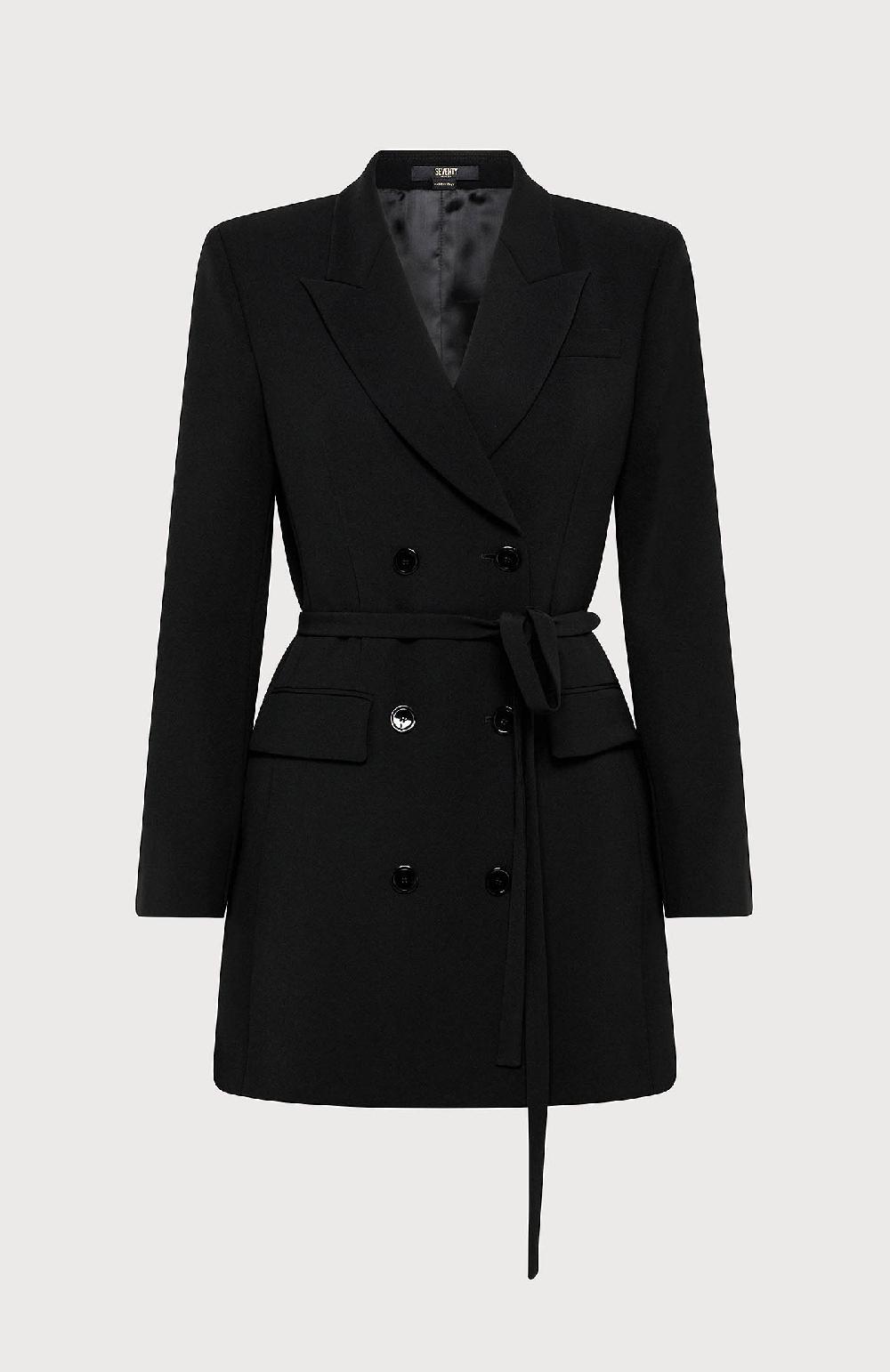 Seventy Robe manteau stretch - Col. Nero