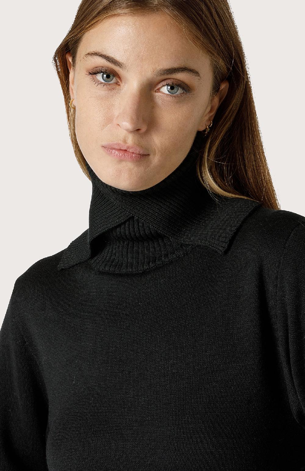Seventy Abito tricot con collo incrociato - Col. Nero Offerta Anniversario