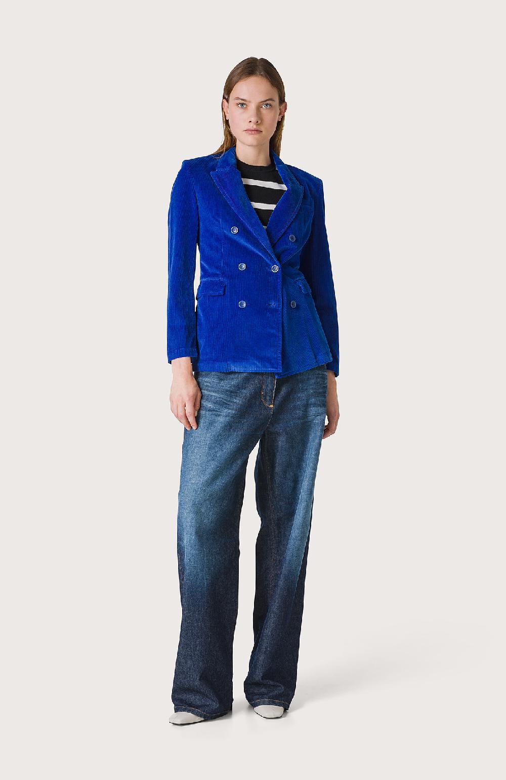 Seventy Giacca doppiopetto in velluto - Col. Blu