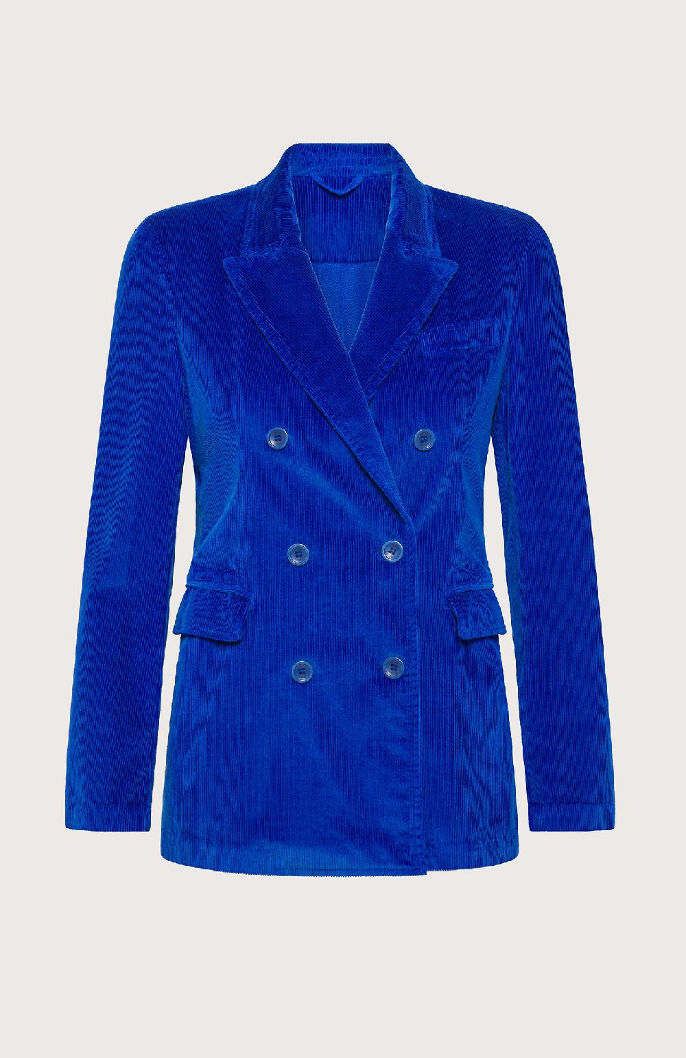 Seventy Giacca doppiopetto in velluto - Col. Blu Prezzo basso