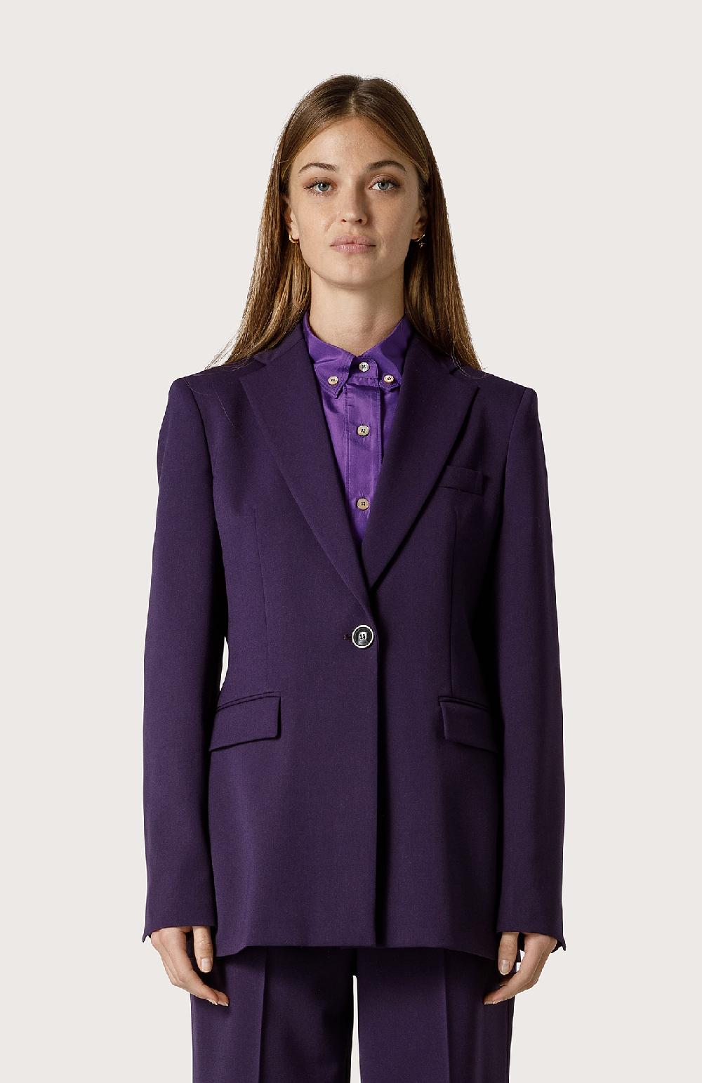 Seventy Blazer monopetto in lana stretch - Col. Viola Super Saving Price