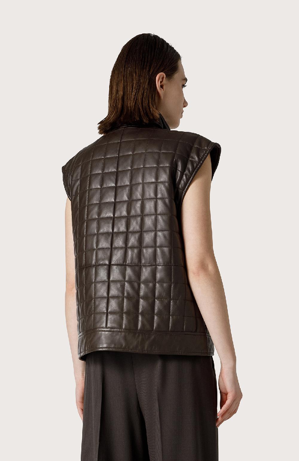 Seventy Gilet trapuntato in nappa - Col. Marrone Fino al 50% di sconto