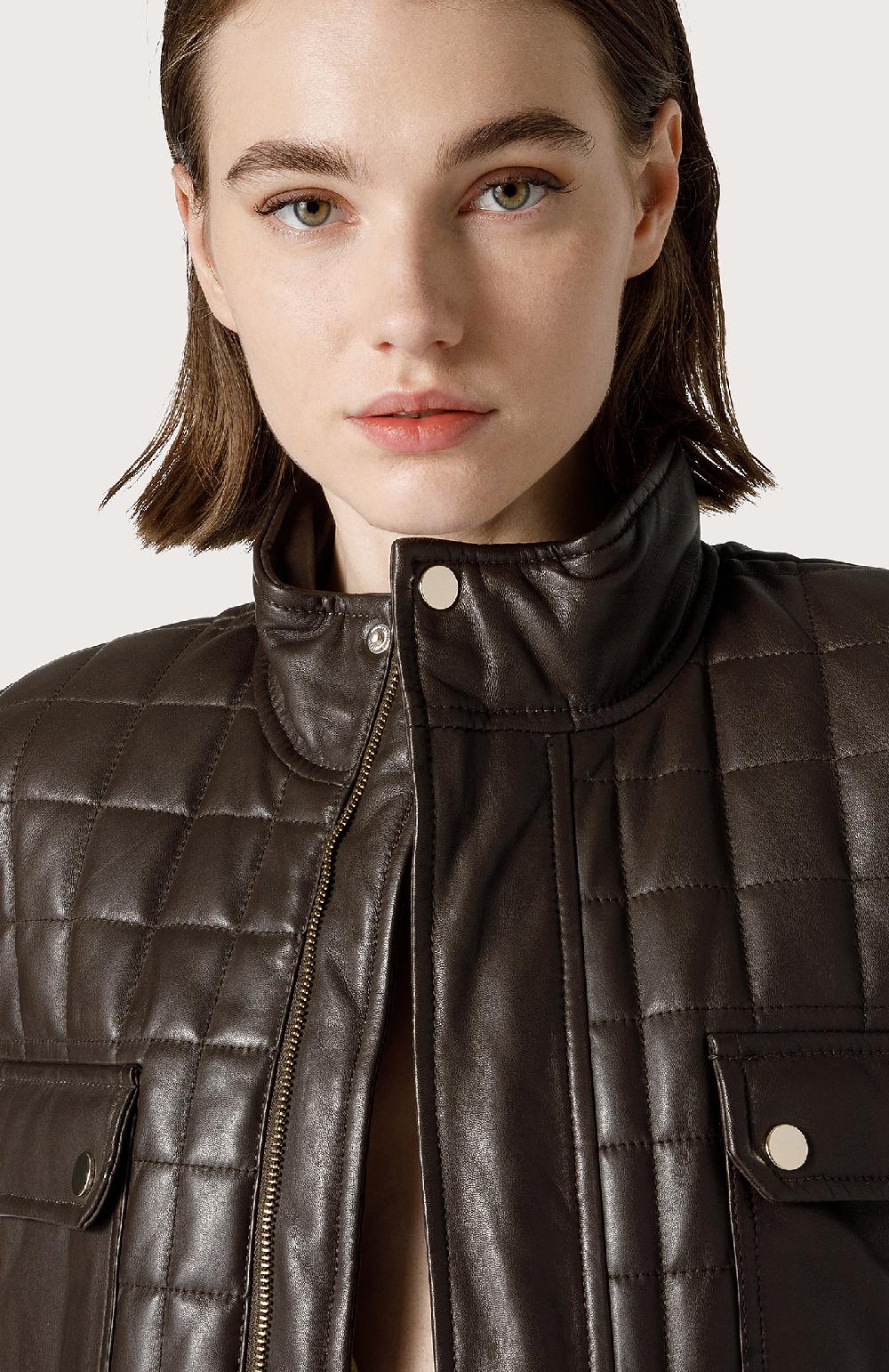 Seventy Gilet trapuntato in nappa - Col. Marrone Fino al 50% di sconto