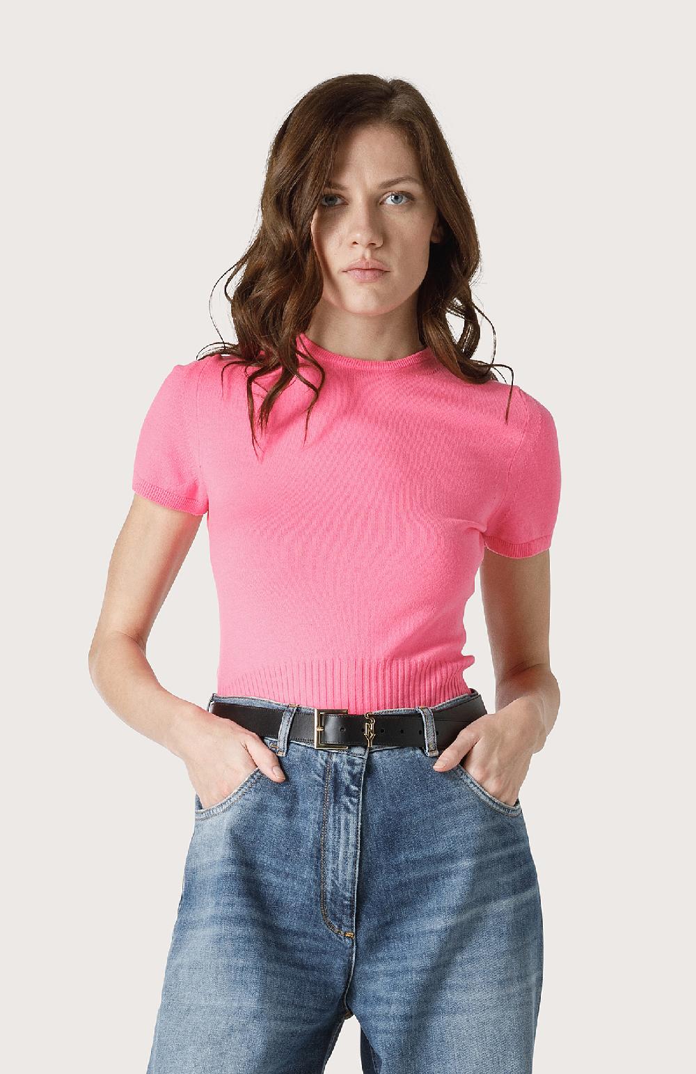 Seventy Maglia a mezze maniche stretch - Col. Rosa Sostegno trimestrale