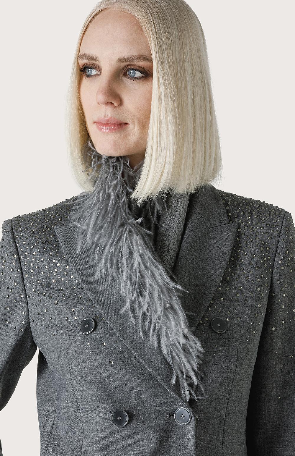 Seventy Giacca doppiopetto con swarovski - Col. Grigio In vendita