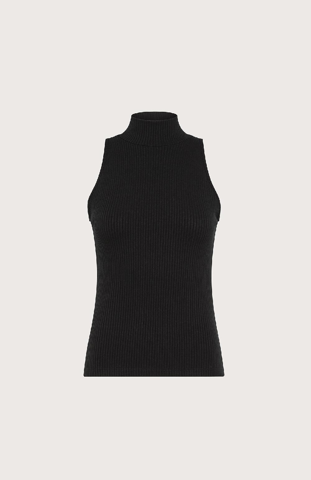 Seventy Top collo alto a coste - Col. Nero Italia