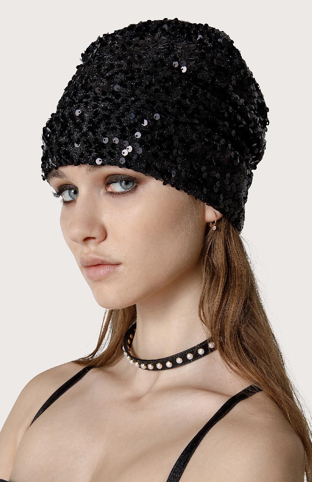 Seventy Beanie in paillettes - Col. Nero Offerta