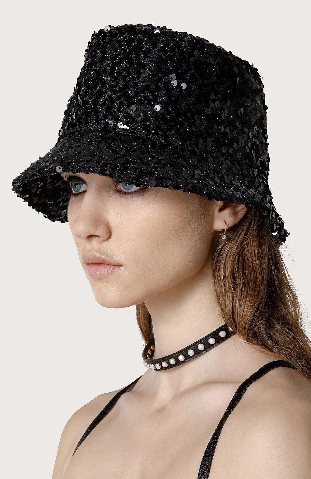 Seventy Cappello pescatore in paillettes - Col. Nero Online