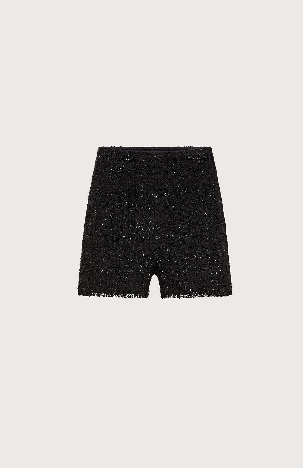 Seventy Shorts sfrangiati con lurex - Col. Nero